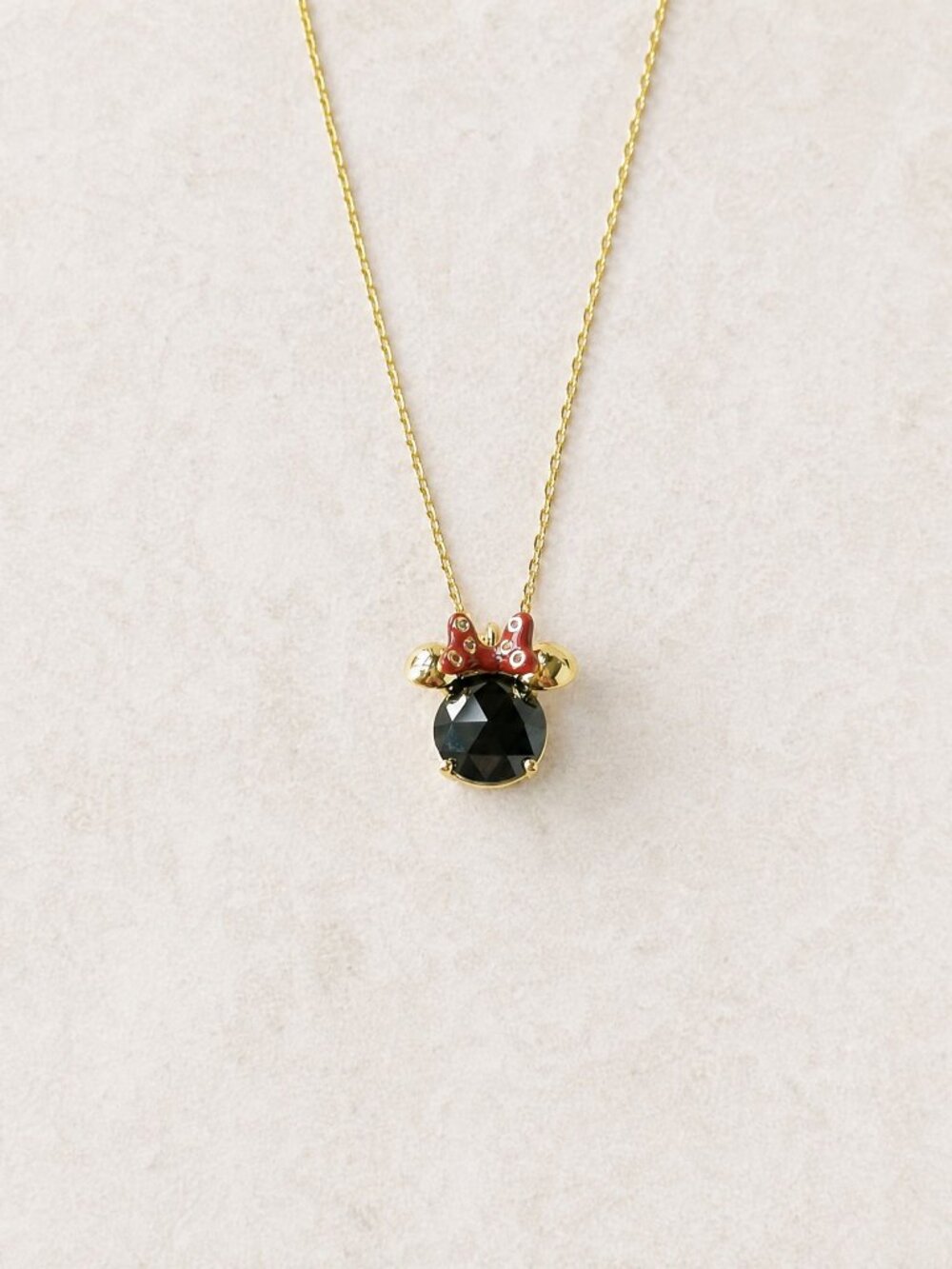 Kate Spade Disney Minnie Black Necklace Gold
